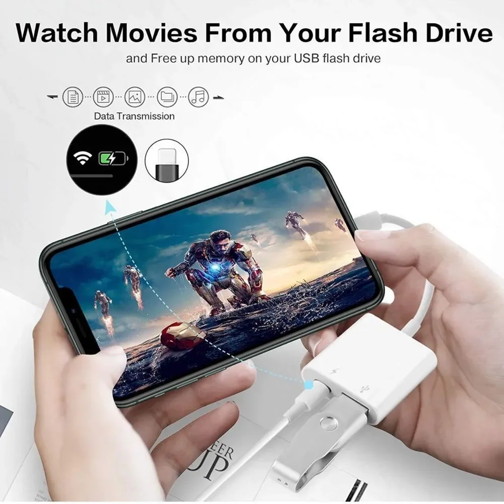 NIB USB Camera Adapter with Charging Port